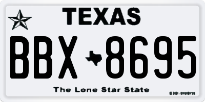 TX license plate BBX8695