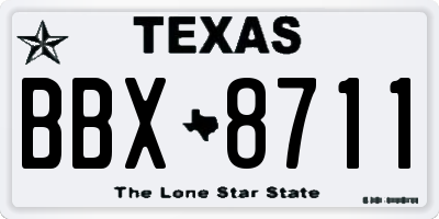 TX license plate BBX8711