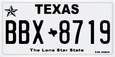 TX license plate BBX8719