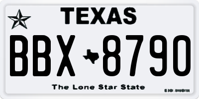 TX license plate BBX8790