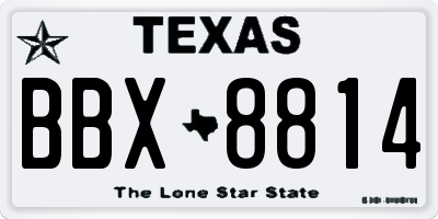 TX license plate BBX8814