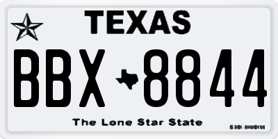 TX license plate BBX8844