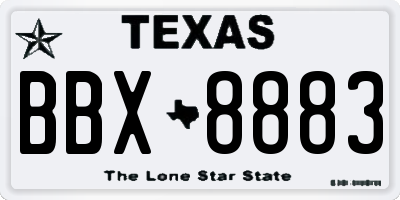 TX license plate BBX8883