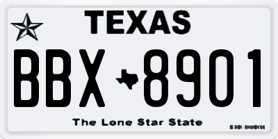 TX license plate BBX8901