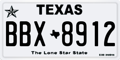 TX license plate BBX8912