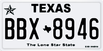 TX license plate BBX8946
