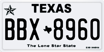 TX license plate BBX8960