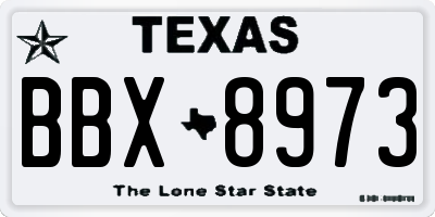 TX license plate BBX8973