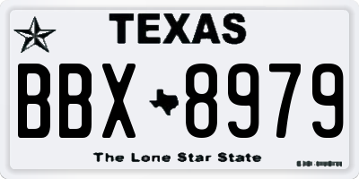 TX license plate BBX8979