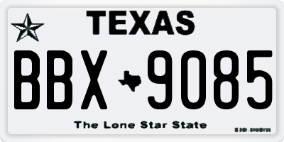 TX license plate BBX9085
