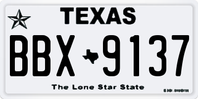 TX license plate BBX9137