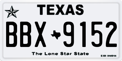 TX license plate BBX9152