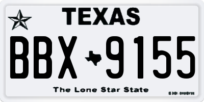 TX license plate BBX9155