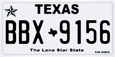 TX license plate BBX9156