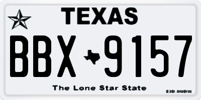 TX license plate BBX9157