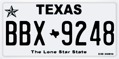 TX license plate BBX9248