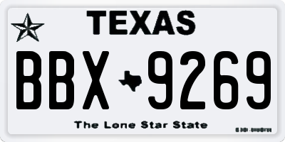 TX license plate BBX9269