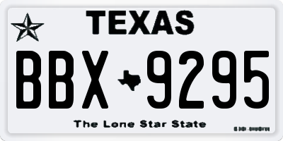 TX license plate BBX9295