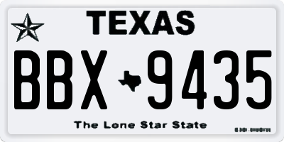 TX license plate BBX9435