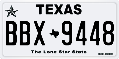 TX license plate BBX9448
