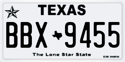 TX license plate BBX9455