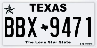 TX license plate BBX9471