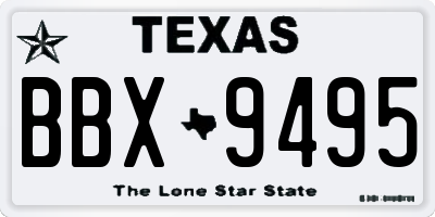 TX license plate BBX9495