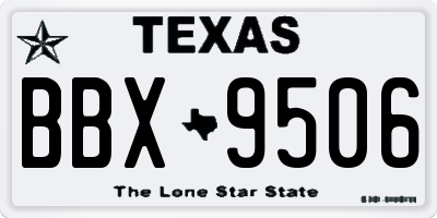 TX license plate BBX9506