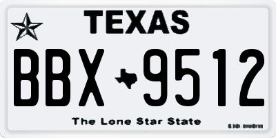 TX license plate BBX9512