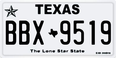 TX license plate BBX9519