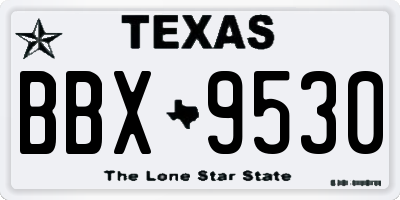 TX license plate BBX9530