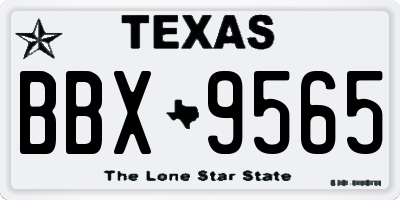 TX license plate BBX9565
