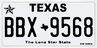 TX license plate BBX9568