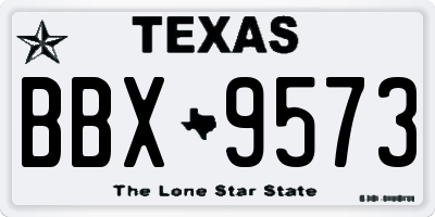TX license plate BBX9573