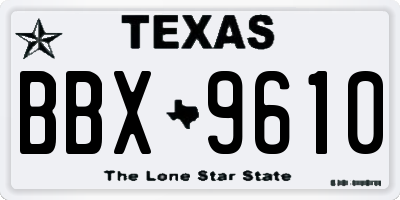 TX license plate BBX9610