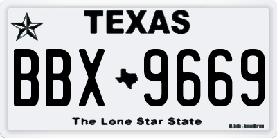 TX license plate BBX9669