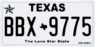 TX license plate BBX9775