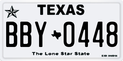 TX license plate BBY0448