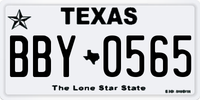 TX license plate BBY0565