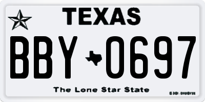 TX license plate BBY0697