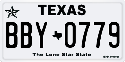 TX license plate BBY0779