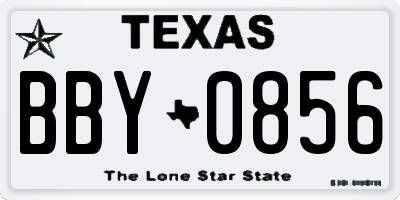 TX license plate BBY0856