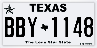 TX license plate BBY1148