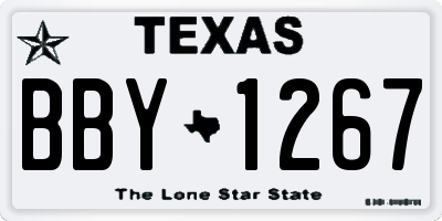 TX license plate BBY1267