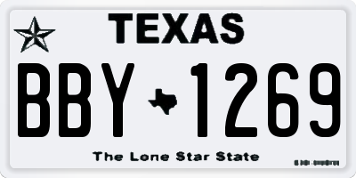 TX license plate BBY1269