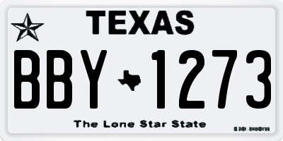 TX license plate BBY1273