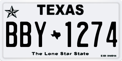 TX license plate BBY1274
