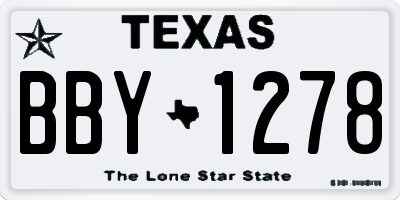 TX license plate BBY1278