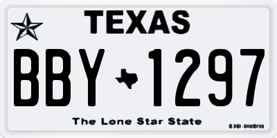 TX license plate BBY1297