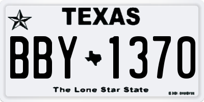 TX license plate BBY1370